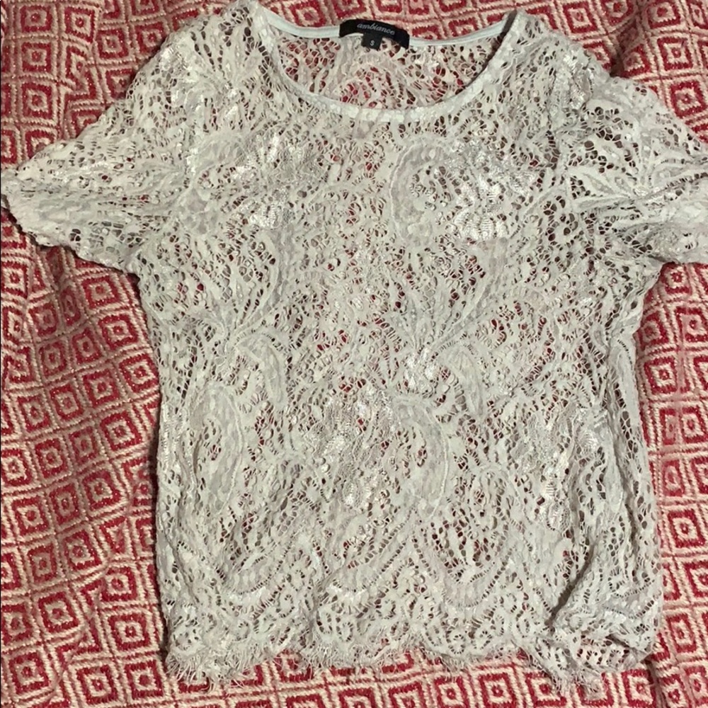 White floral summer shirt